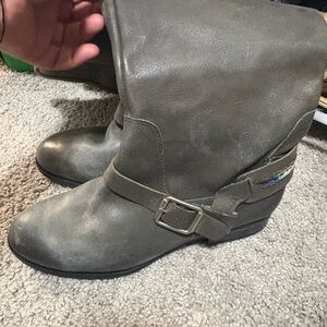Lucky Brand Gray Ankle Boots